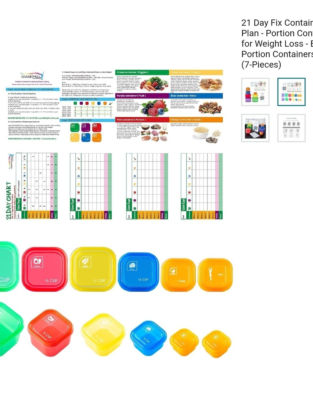 BeachBody Colorful Portion Control Container Set - Multicolor - Picture 3 of 6
